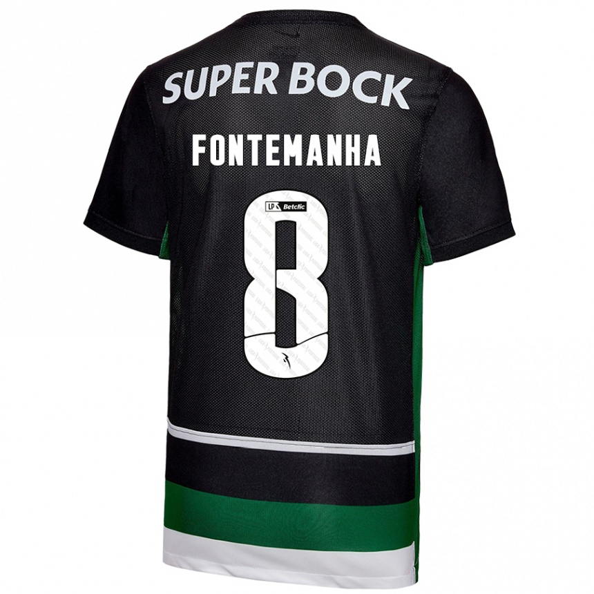 Niño Fútbol Camiseta Rita Fontemanha #8 Negro Blanco Verde 1ª Equipación 2024/25 Argentina