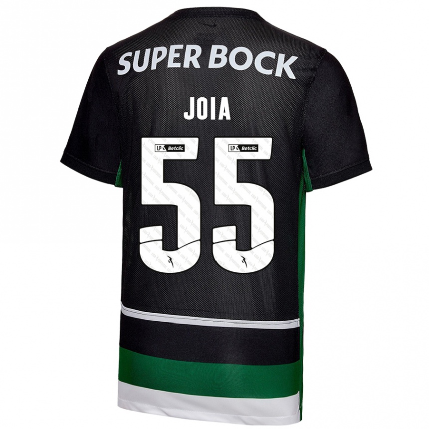 Niño Fútbol Camiseta Carolina Joia #55 Negro Blanco Verde 1ª Equipación 2024/25 Argentina