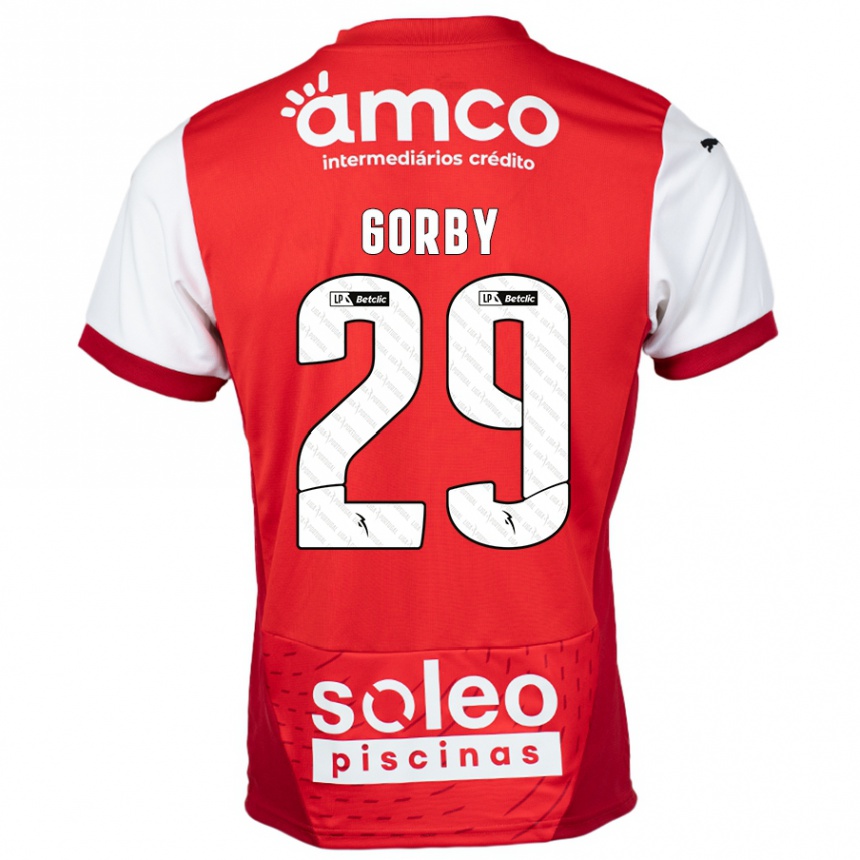 Niño Fútbol Camiseta Gorby #29 Rojo Blanco 1ª Equipación 2024/25 Argentina