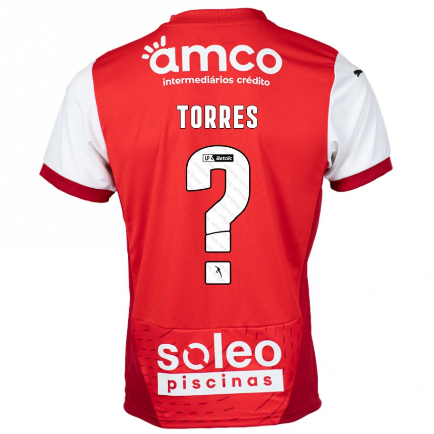 Niño Fútbol Camiseta Marco Torres #0 Rojo Blanco 1ª Equipación 2024/25 Argentina