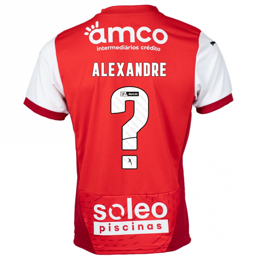 Niño Fútbol Camiseta Daniel Alexandre #0 Rojo Blanco 1ª Equipación 2024/25 Argentina