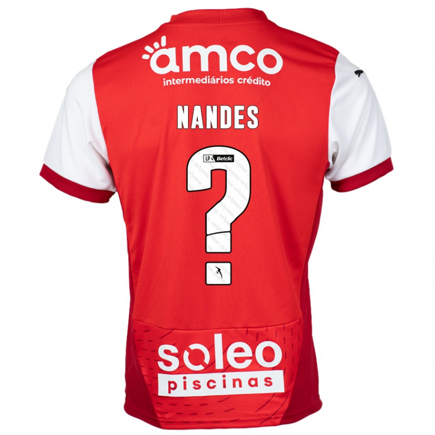 Niño Fútbol Camiseta Nandes #0 Rojo Blanco 1ª Equipación 2024/25 Argentina