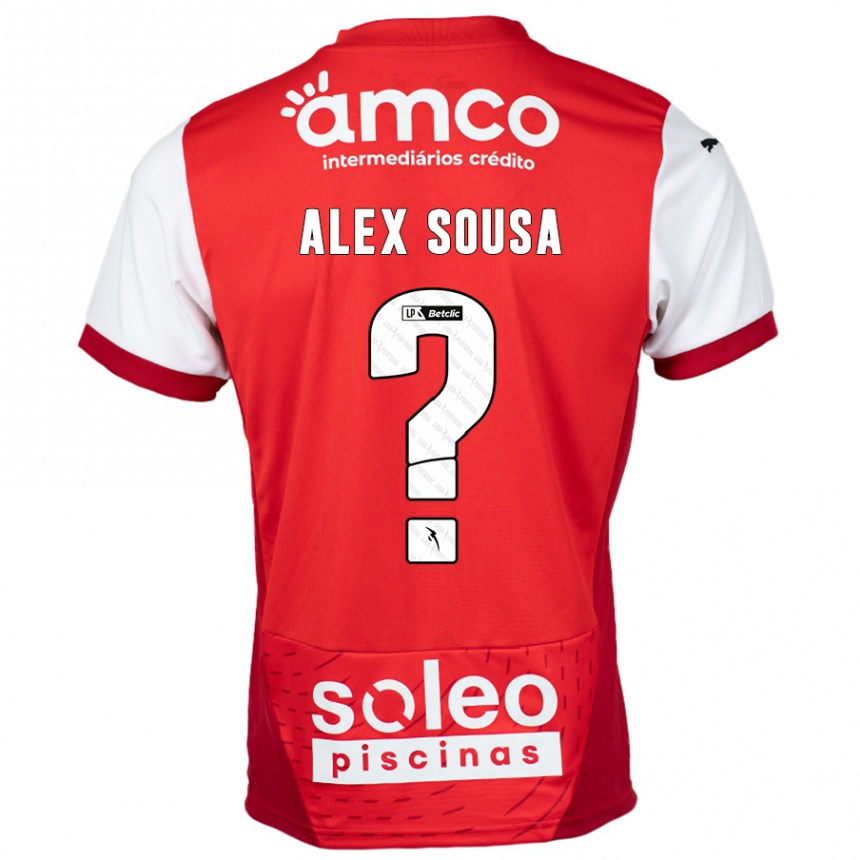 Niño Fútbol Camiseta Alex Sousa #0 Rojo Blanco 1ª Equipación 2024/25 Argentina