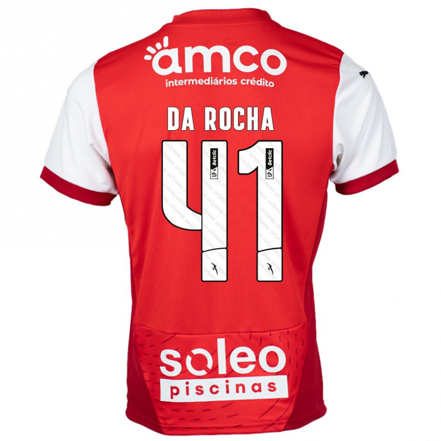 Niño Fútbol Camiseta Yanis Da Rocha #41 Rojo Blanco 1ª Equipación 2024/25 Argentina