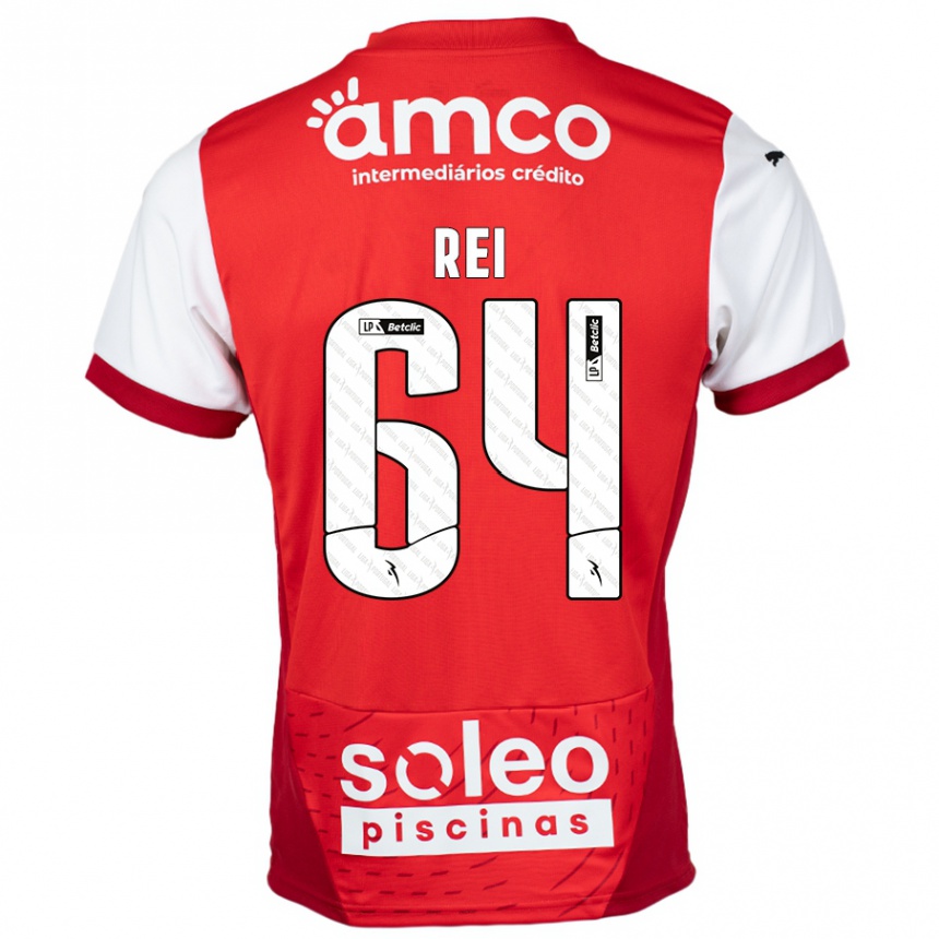 Niño Fútbol Camiseta Ricardo Rei #64 Rojo Blanco 1ª Equipación 2024/25 Argentina