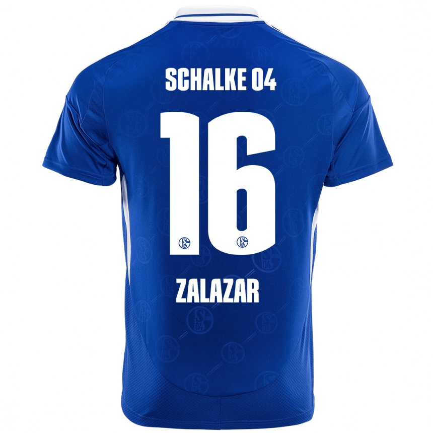 Niño Fútbol Camiseta Mauro Zalazar #16 Azul Real 1ª Equipación 2024/25 Argentina