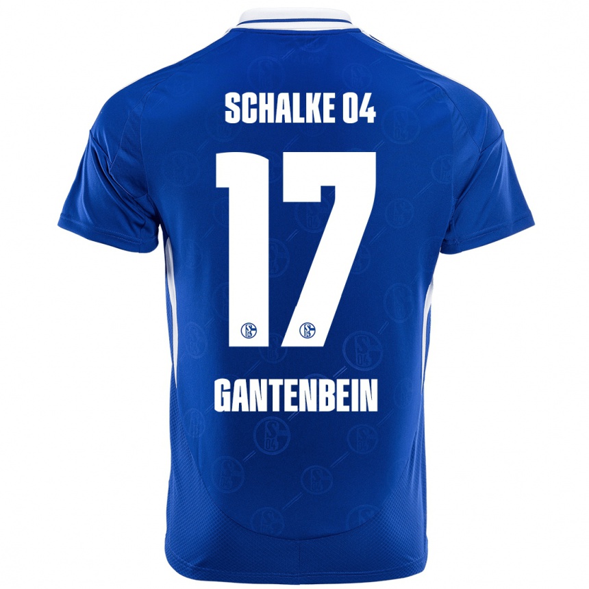 Niño Fútbol Camiseta Adrian Gantenbein #17 Azul Real 1ª Equipación 2024/25 Argentina