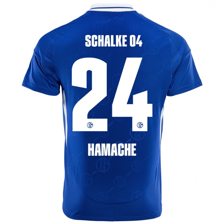 Niño Fútbol Camiseta Ilyes Hamache #24 Azul Real 1ª Equipación 2024/25 Argentina