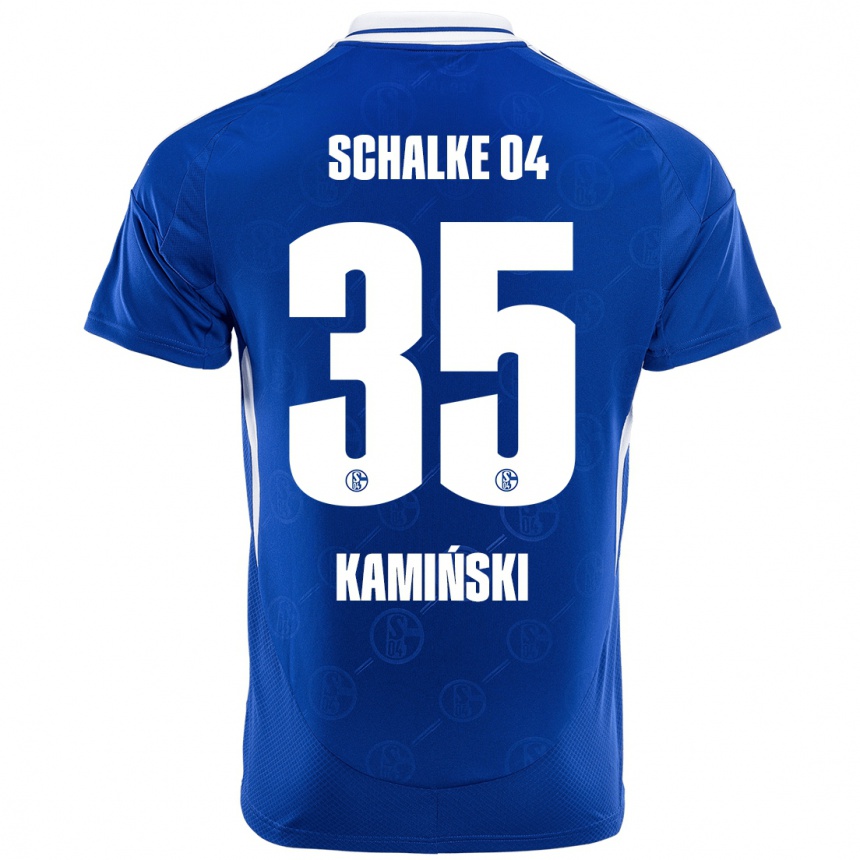 Niño Fútbol Camiseta Marcin Kaminski #35 Azul Real 1ª Equipación 2024/25 Argentina