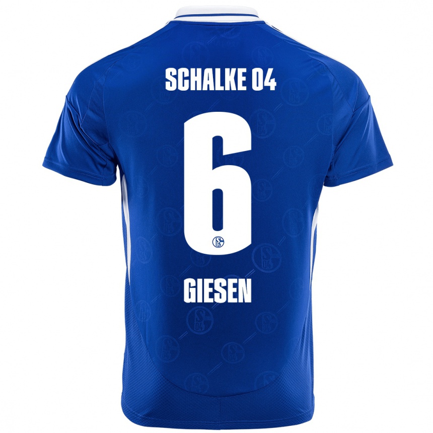 Niño Fútbol Camiseta Tim Giesen #6 Azul Real 1ª Equipación 2024/25 Argentina