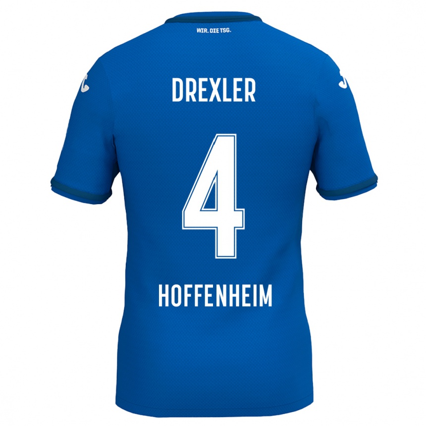 Niño Fútbol Camiseta Tim Drexler #4 Azul Real 1ª Equipación 2024/25 Argentina