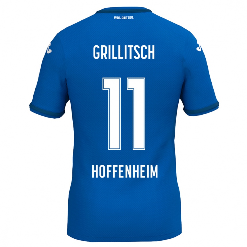 Niño Fútbol Camiseta Florian Grillitsch #11 Azul Real 1ª Equipación 2024/25 Argentina