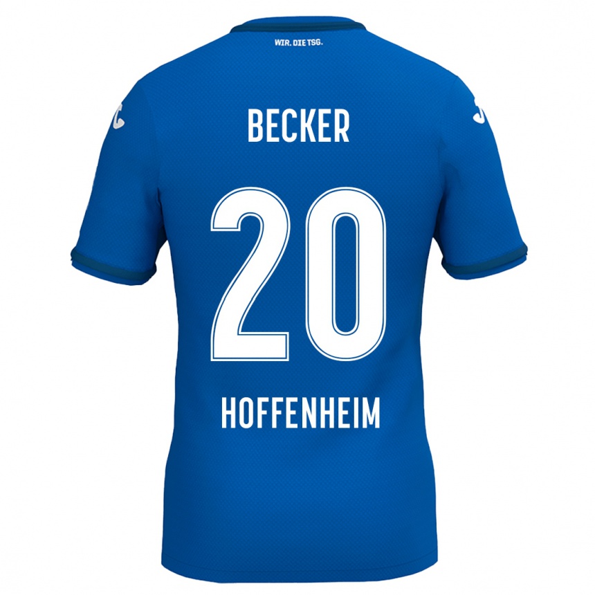 Niño Fútbol Camiseta Finn Ole Becker #20 Azul Real 1ª Equipación 2024/25 Argentina