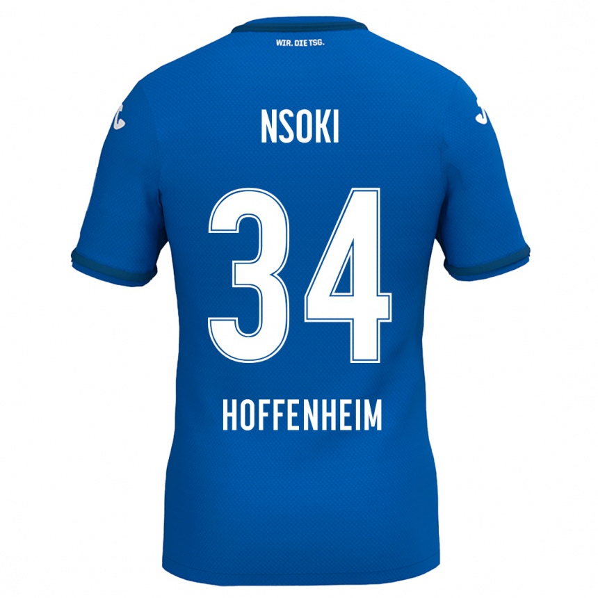 Niño Fútbol Camiseta Stanley Nsoki #34 Azul Real 1ª Equipación 2024/25 Argentina