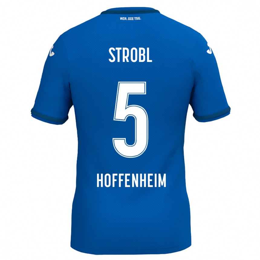 Niño Fútbol Camiseta Lars Strobl #5 Azul Real 1ª Equipación 2024/25 Argentina