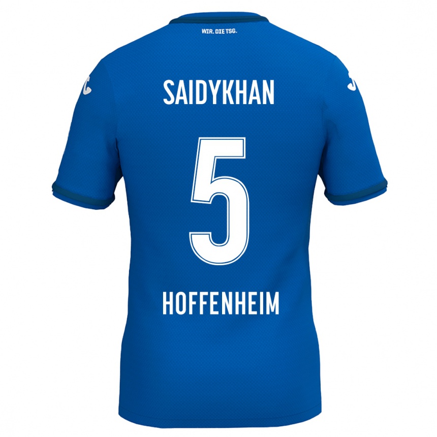 Niño Fútbol Camiseta Ibrahim Saidykhan #5 Azul Real 1ª Equipación 2024/25 Argentina