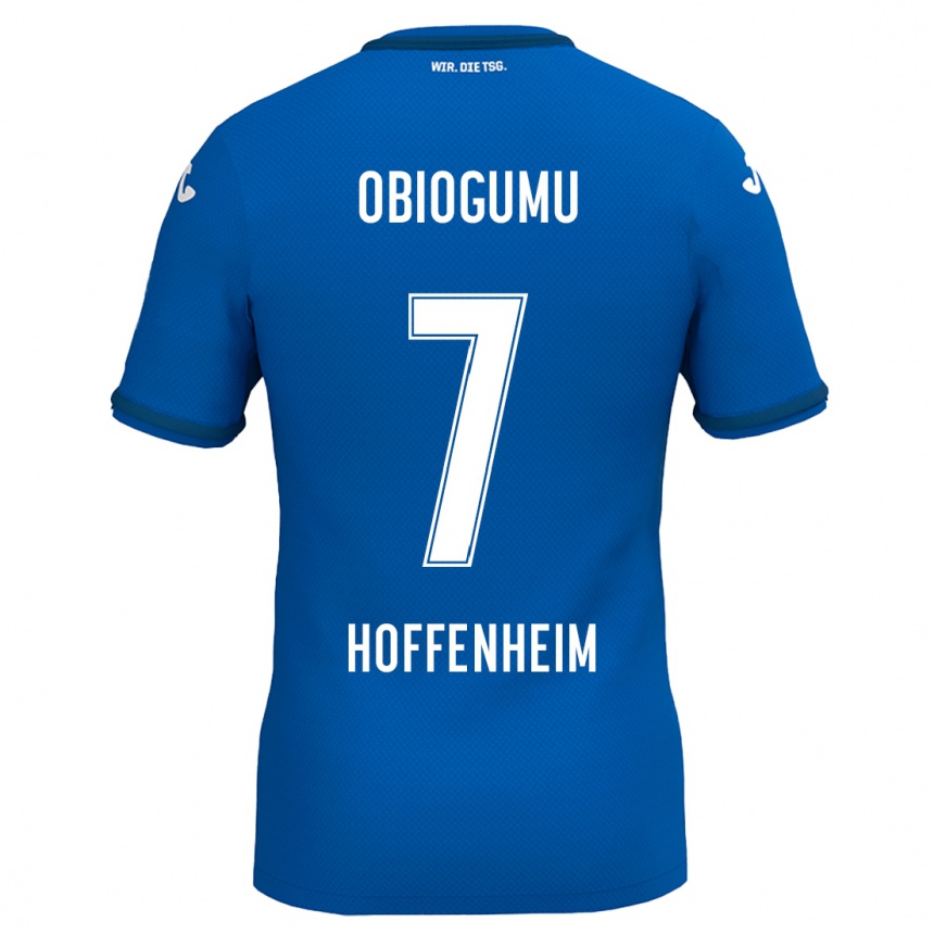 Niño Fútbol Camiseta Uche Obiogumu #7 Azul Real 1ª Equipación 2024/25 Argentina