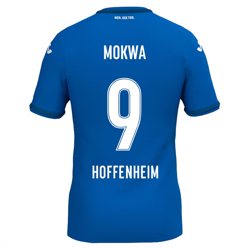 Niño Fútbol Camiseta David Mokwa #9 Azul Real 1ª Equipación 2024/25 Argentina