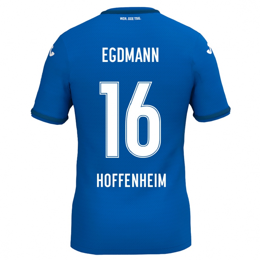 Niño Fútbol Camiseta Mika Egdmann #16 Azul Real 1ª Equipación 2024/25 Argentina