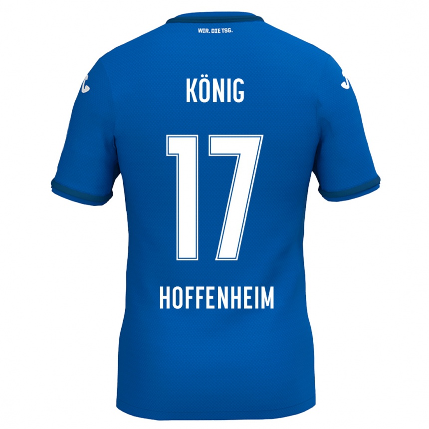 Niño Fútbol Camiseta Noah König #17 Azul Real 1ª Equipación 2024/25 Argentina