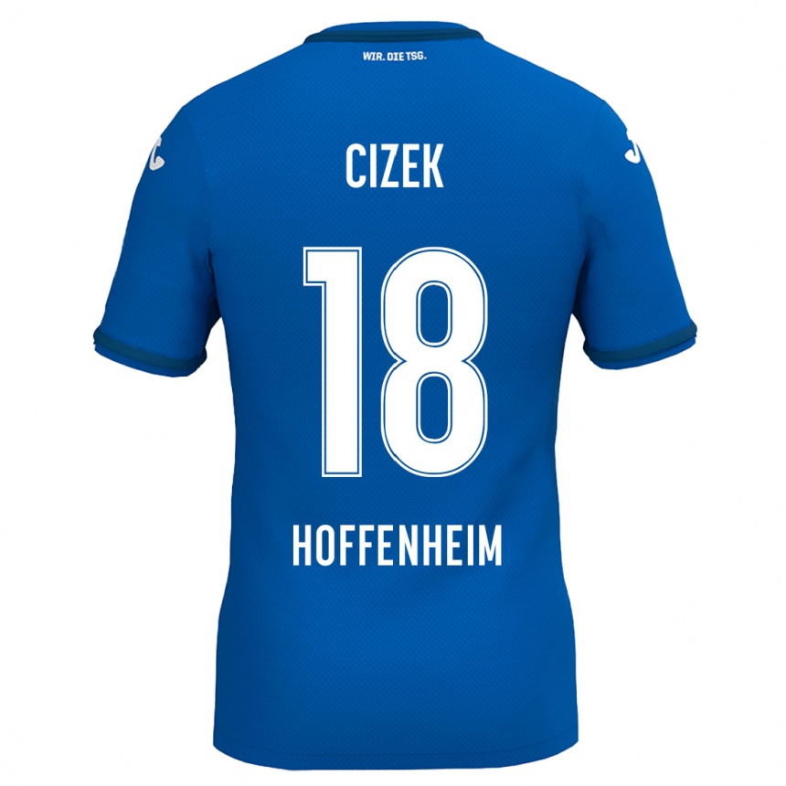 Niño Fútbol Camiseta Krystof Cizek #18 Azul Real 1ª Equipación 2024/25 Argentina