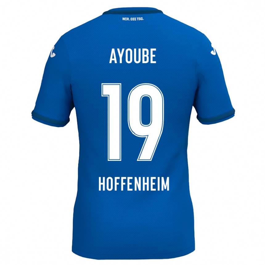 Niño Fútbol Camiseta Ayoube Amaimouni-Echghouyab #19 Azul Real 1ª Equipación 2024/25 Argentina