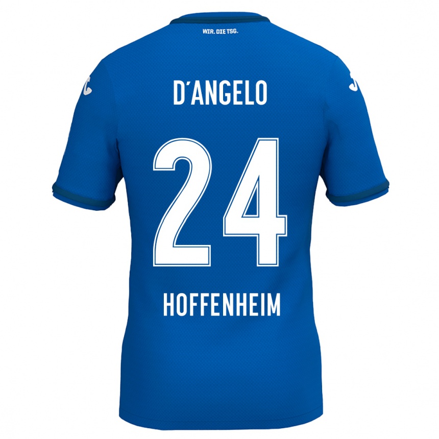 Niño Fútbol Camiseta Chiara D'angelo #24 Azul Real 1ª Equipación 2024/25 Argentina