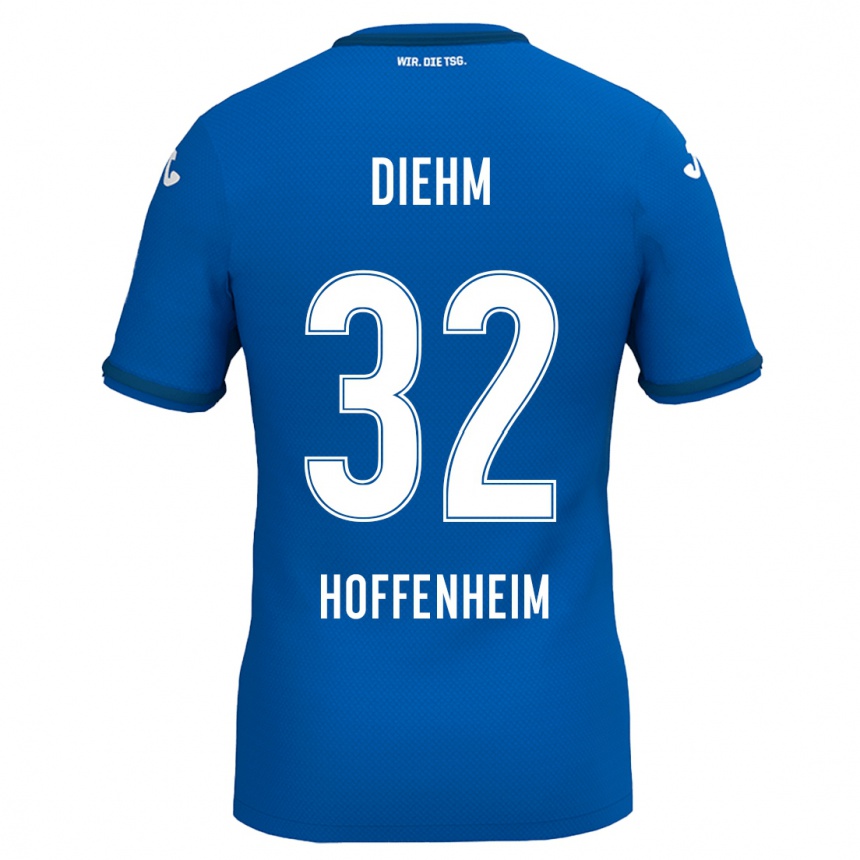 Niño Fútbol Camiseta Vanessa Diehm #32 Azul Real 1ª Equipación 2024/25 Argentina