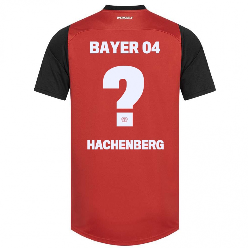 Niño Fútbol Camiseta Merlin Hachenberg #0 Rojo Negro 1ª Equipación 2024/25 Argentina