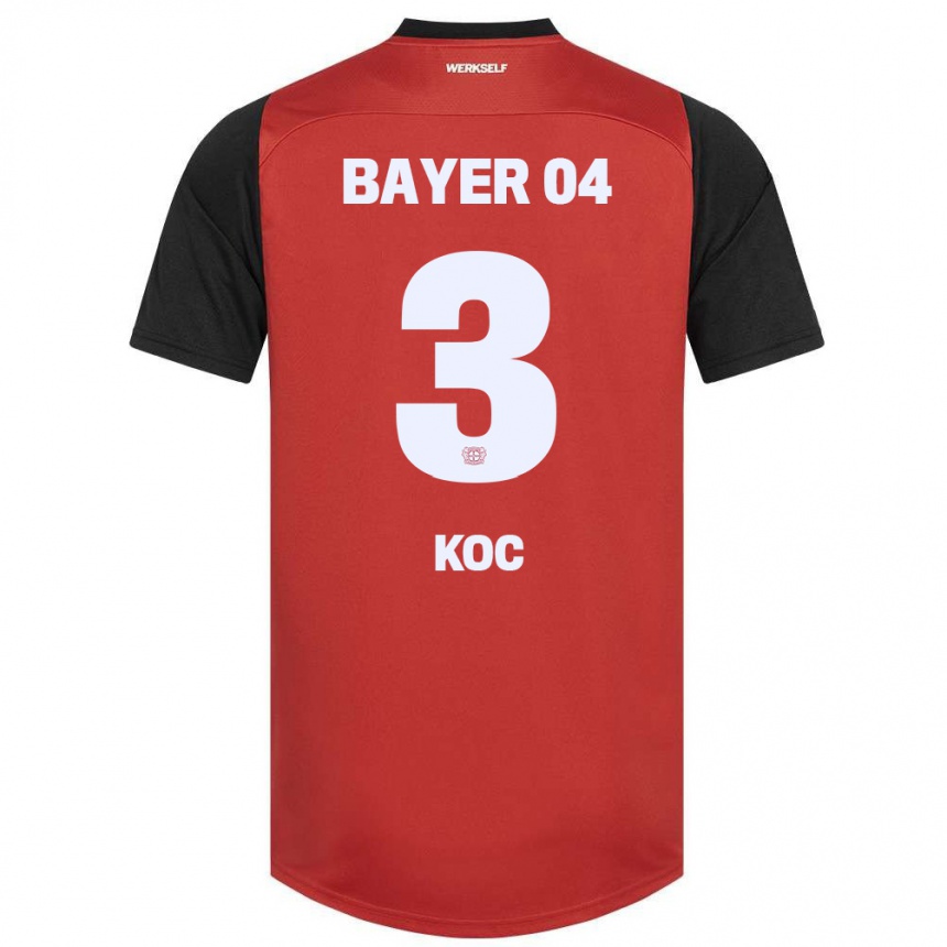 Niño Fútbol Camiseta Halil Koc #3 Rojo Negro 1ª Equipación 2024/25 Argentina