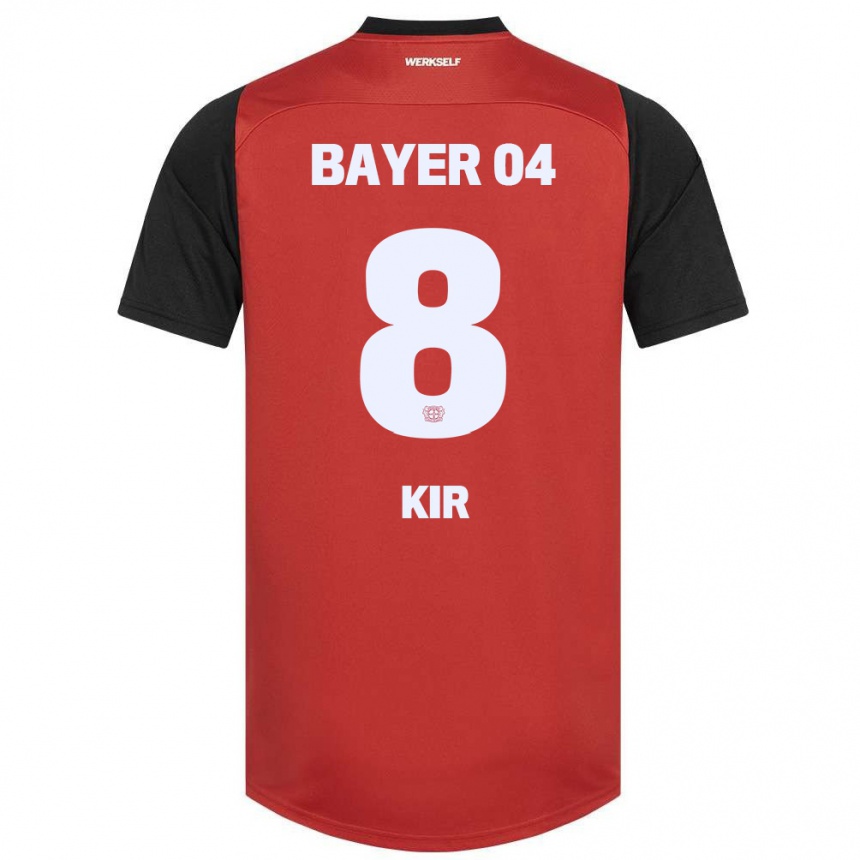 Niño Fútbol Camiseta Burak Kir #8 Rojo Negro 1ª Equipación 2024/25 Argentina