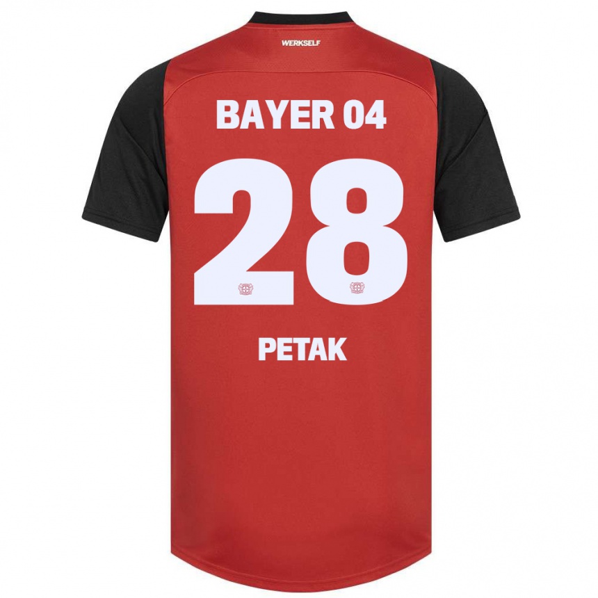 Niño Fútbol Camiseta Raoul Petak #28 Rojo Negro 1ª Equipación 2024/25 Argentina