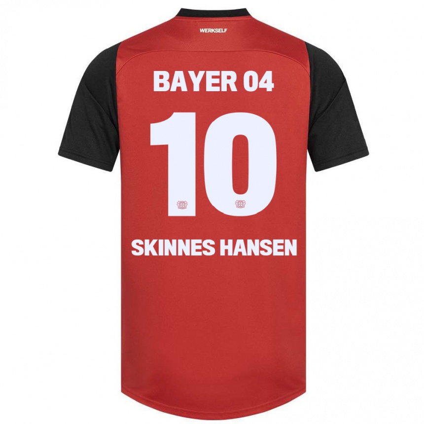 Niño Fútbol Camiseta Synne Skinnes Hansen #10 Rojo Negro 1ª Equipación 2024/25 Argentina