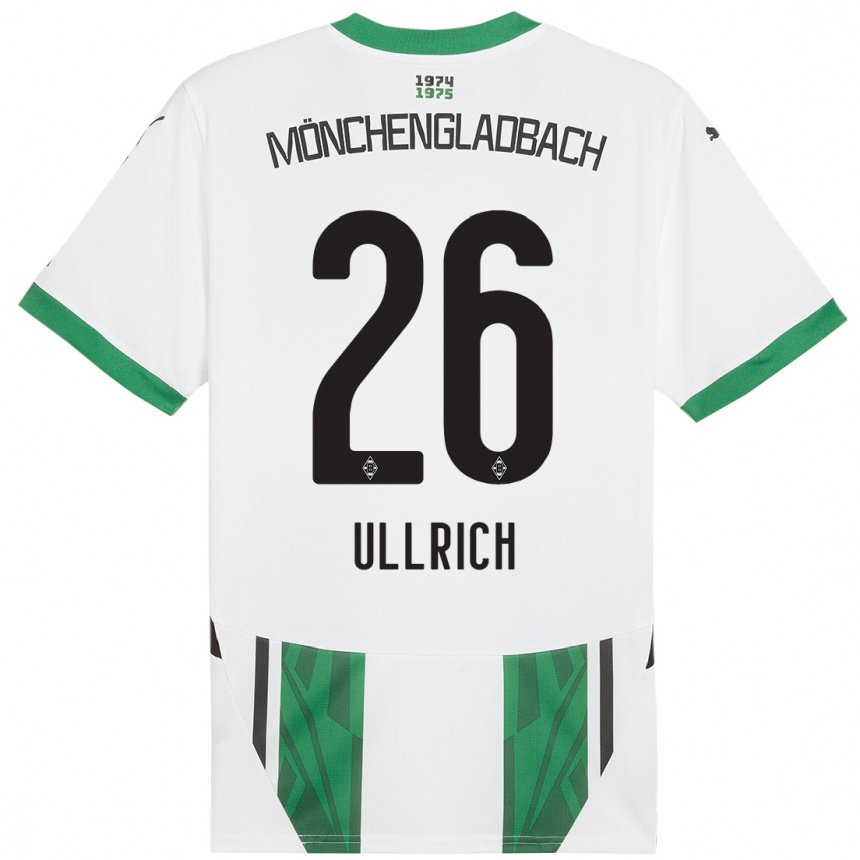 Niño Fútbol Camiseta Lukas Ullrich #26 Blanco Verde 1ª Equipación 2024/25 Argentina