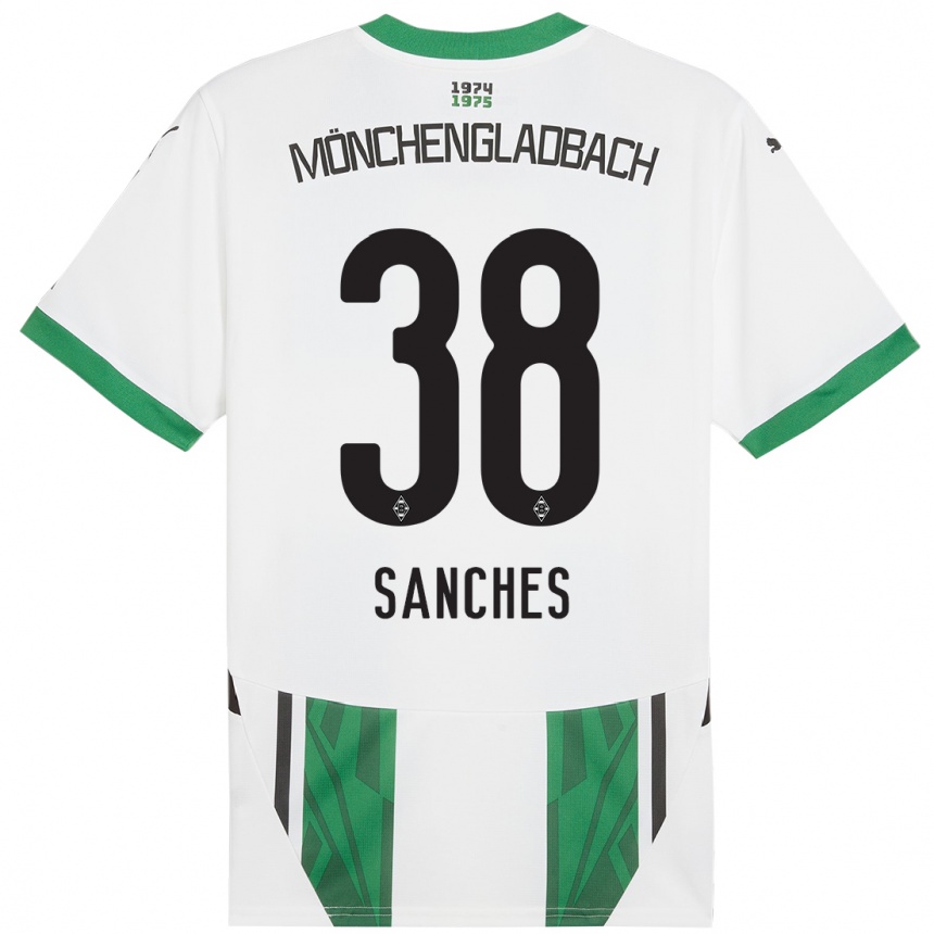 Niño Fútbol Camiseta Yvandro Borges Sanches #38 Blanco Verde 1ª Equipación 2024/25 Argentina