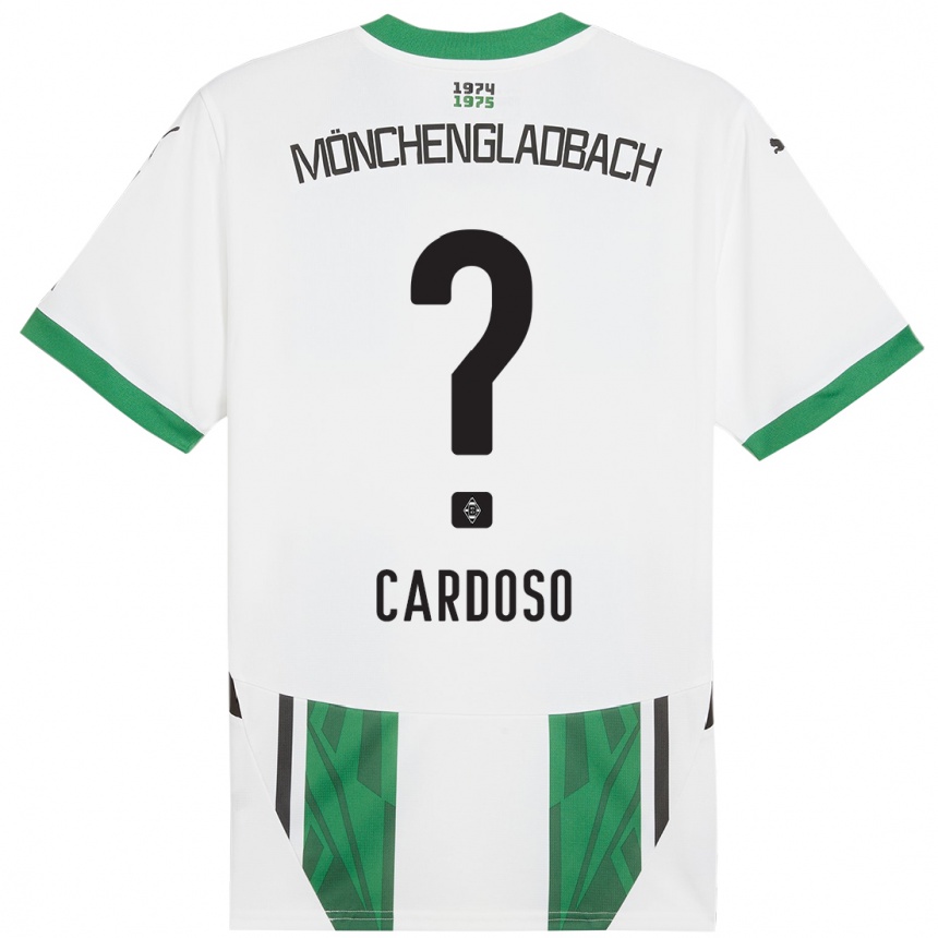 Niño Fútbol Camiseta Tiago Pereira Cardoso #0 Blanco Verde 1ª Equipación 2024/25 Argentina