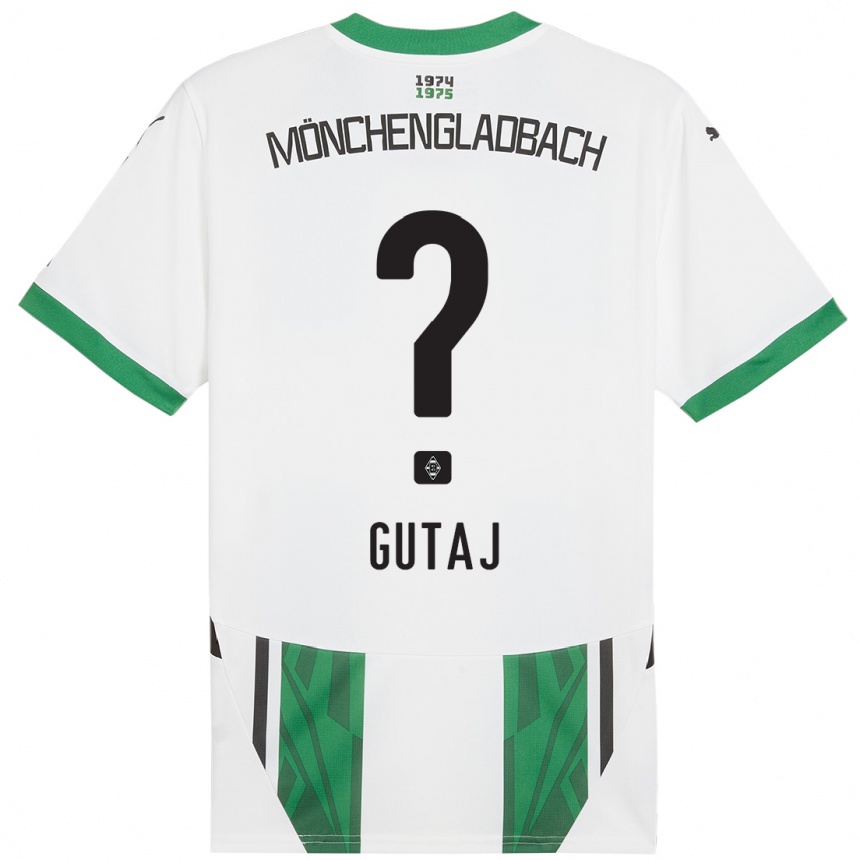 Niño Fútbol Camiseta Lindsay Gutaj #0 Blanco Verde 1ª Equipación 2024/25 Argentina