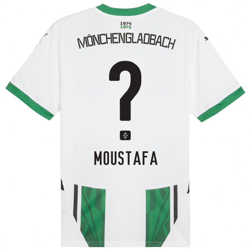 Niño Fútbol Camiseta Seif Ashraf Moustafa #0 Blanco Verde 1ª Equipación 2024/25 Argentina