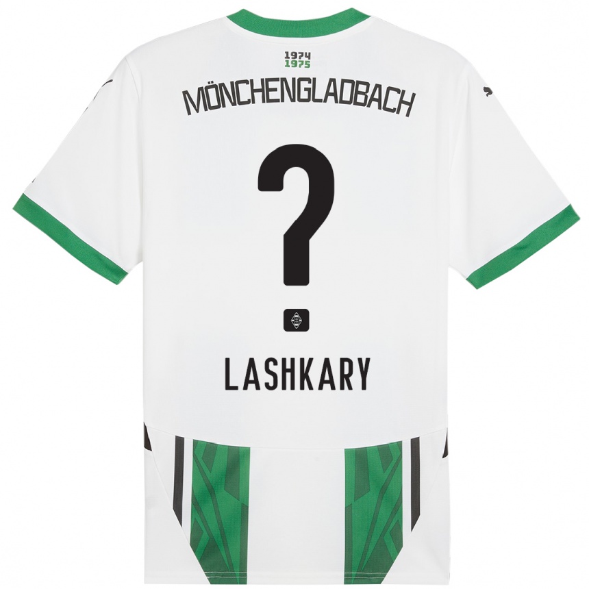 Niño Fútbol Camiseta Roman Lashkary #0 Blanco Verde 1ª Equipación 2024/25 Argentina