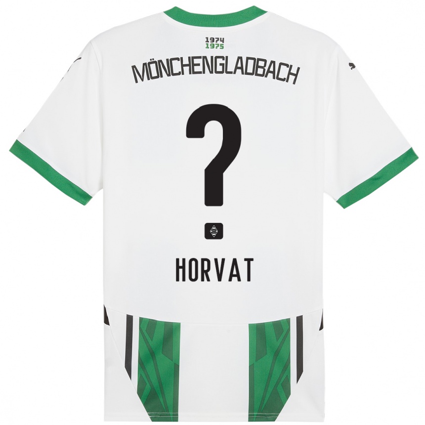 Niño Fútbol Camiseta Niko Horvat #0 Blanco Verde 1ª Equipación 2024/25 Argentina