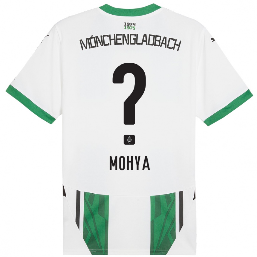 Niño Fútbol Camiseta Wael Mohya #0 Blanco Verde 1ª Equipación 2024/25 Argentina