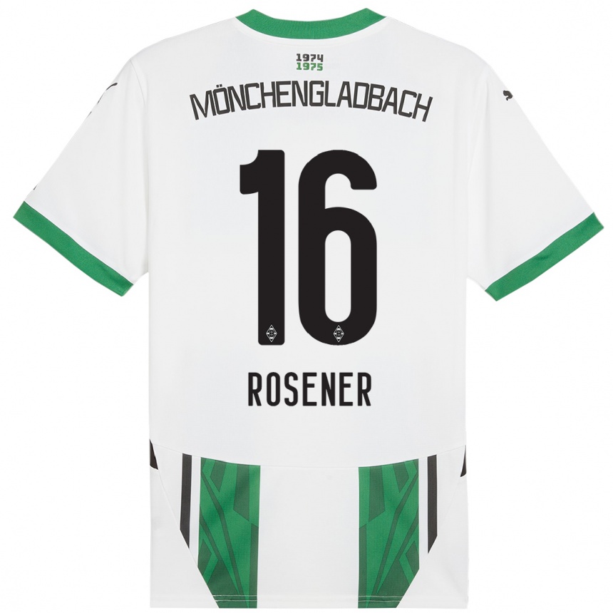 Niño Fútbol Camiseta Chiara Rösener #16 Blanco Verde 1ª Equipación 2024/25 Argentina