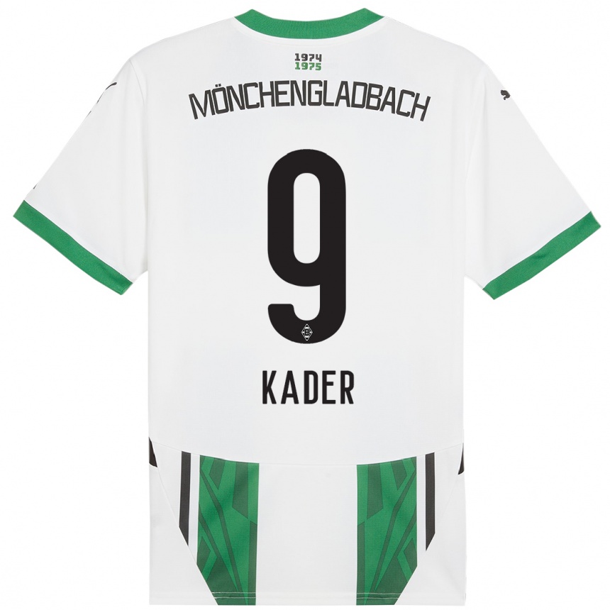 Niño Fútbol Camiseta Cagatay Kader #9 Blanco Verde 1ª Equipación 2024/25 Argentina