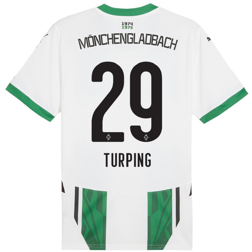 Niño Fútbol Camiseta Selim Turping #29 Blanco Verde 1ª Equipación 2024/25 Argentina