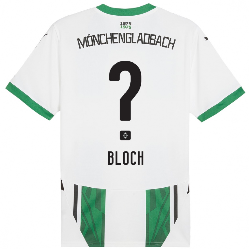 Niño Fútbol Camiseta Stefan Bloch #0 Blanco Verde 1ª Equipación 2024/25 Argentina