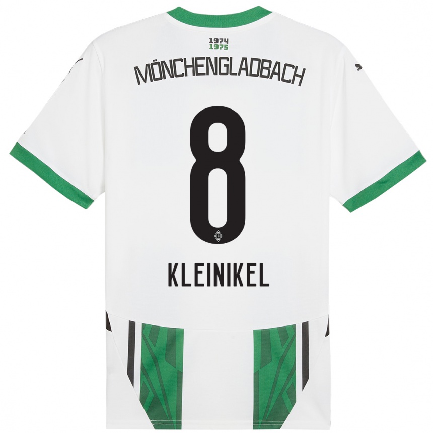 Niño Fútbol Camiseta Nadja Kleinikel #8 Blanco Verde 1ª Equipación 2024/25 Argentina