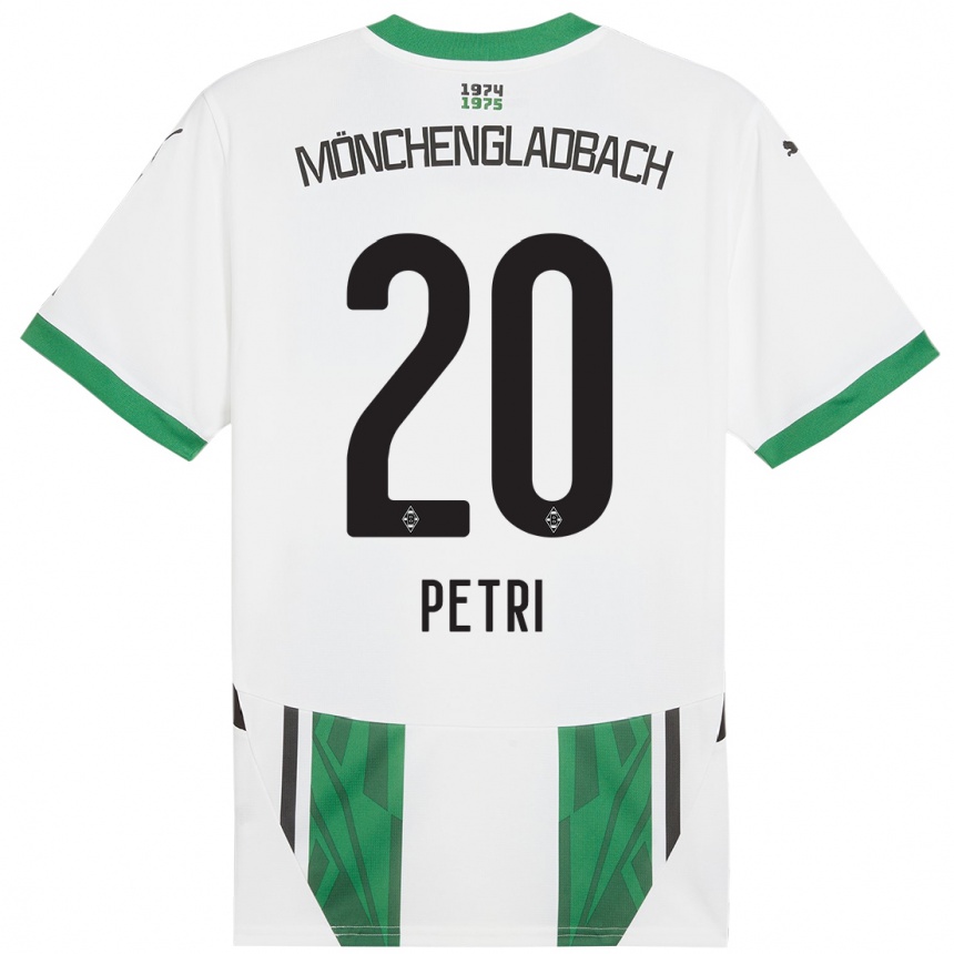 Niño Fútbol Camiseta Paula Petri #20 Blanco Verde 1ª Equipación 2024/25 Argentina