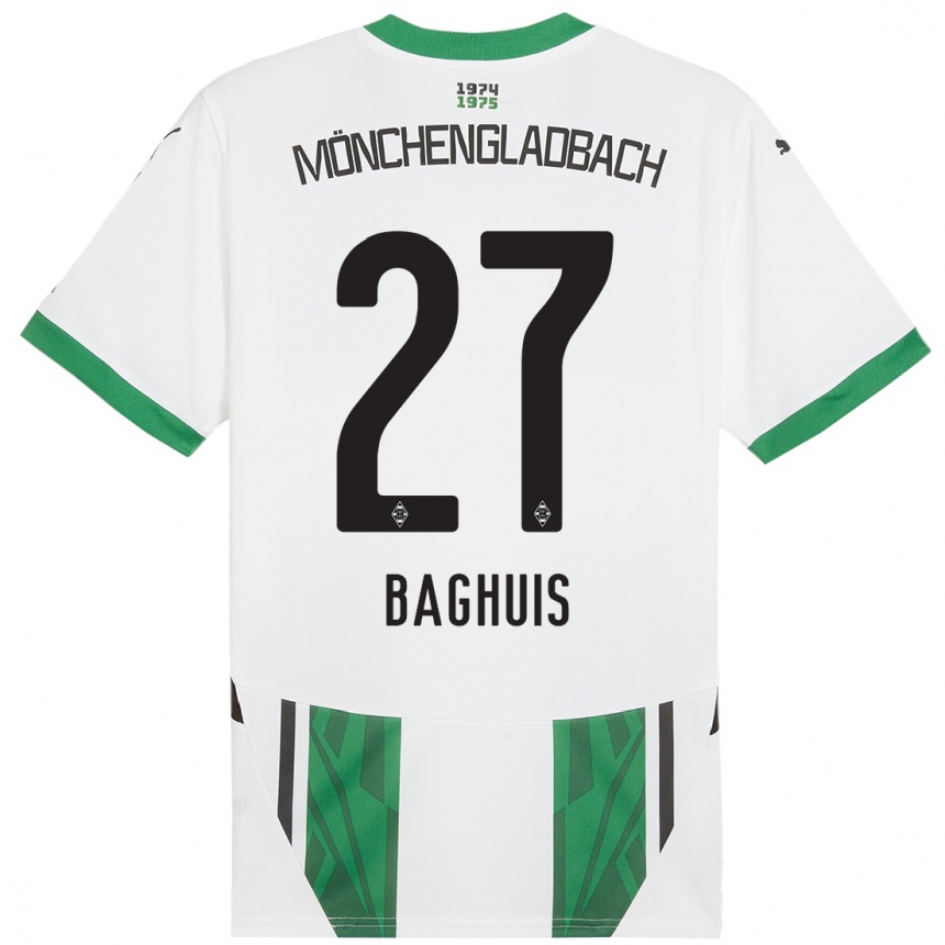 Niño Fútbol Camiseta Chantal Baghuis #27 Blanco Verde 1ª Equipación 2024/25 Argentina