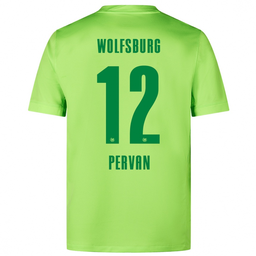 Niño Fútbol Camiseta Pavao Pervan #12 Verde Fluorescente 1ª Equipación 2024/25 Argentina