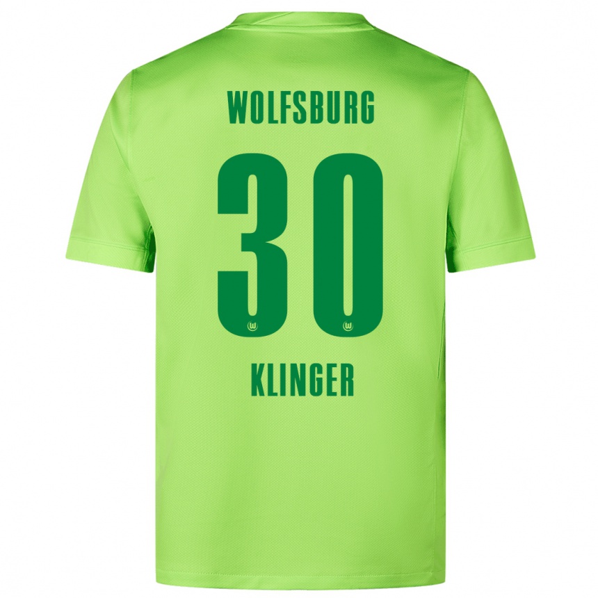 Niño Fútbol Camiseta Niklas Klinger #30 Verde Fluorescente 1ª Equipación 2024/25 Argentina